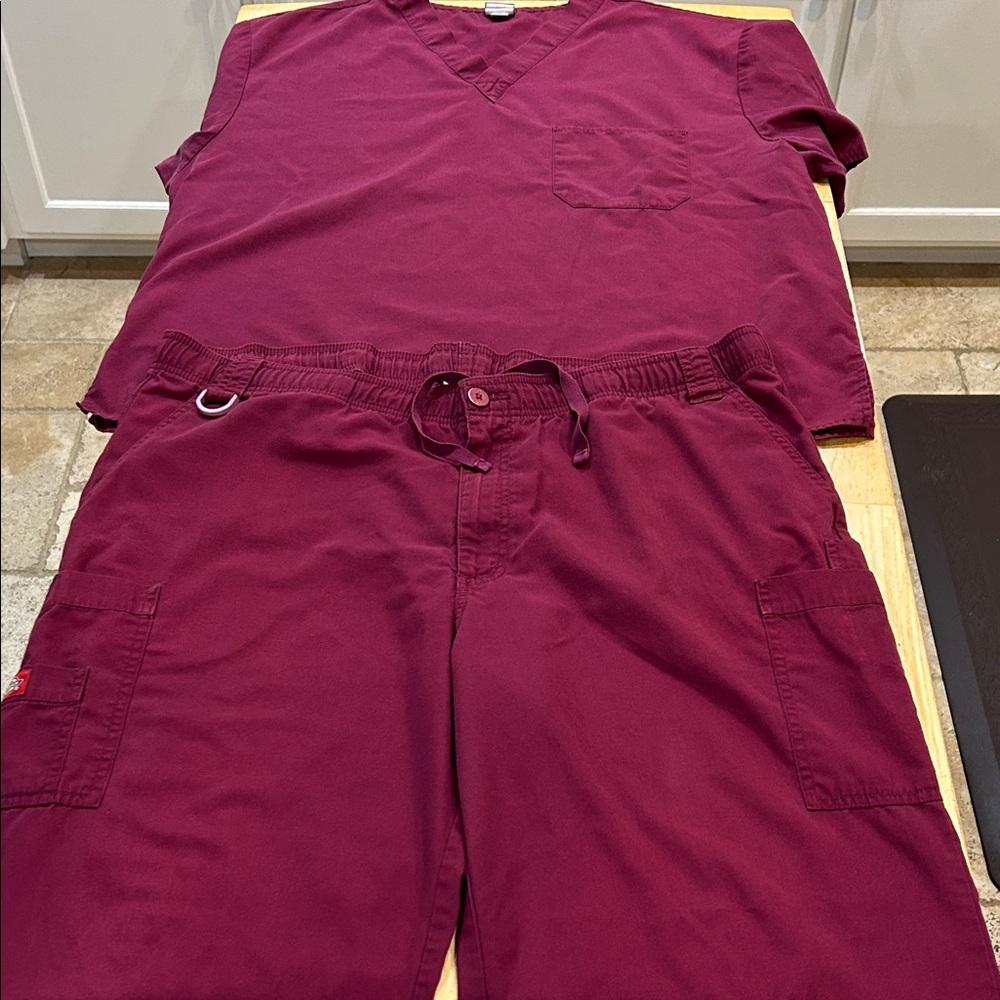 Dickies Maroon Scrub Set XL